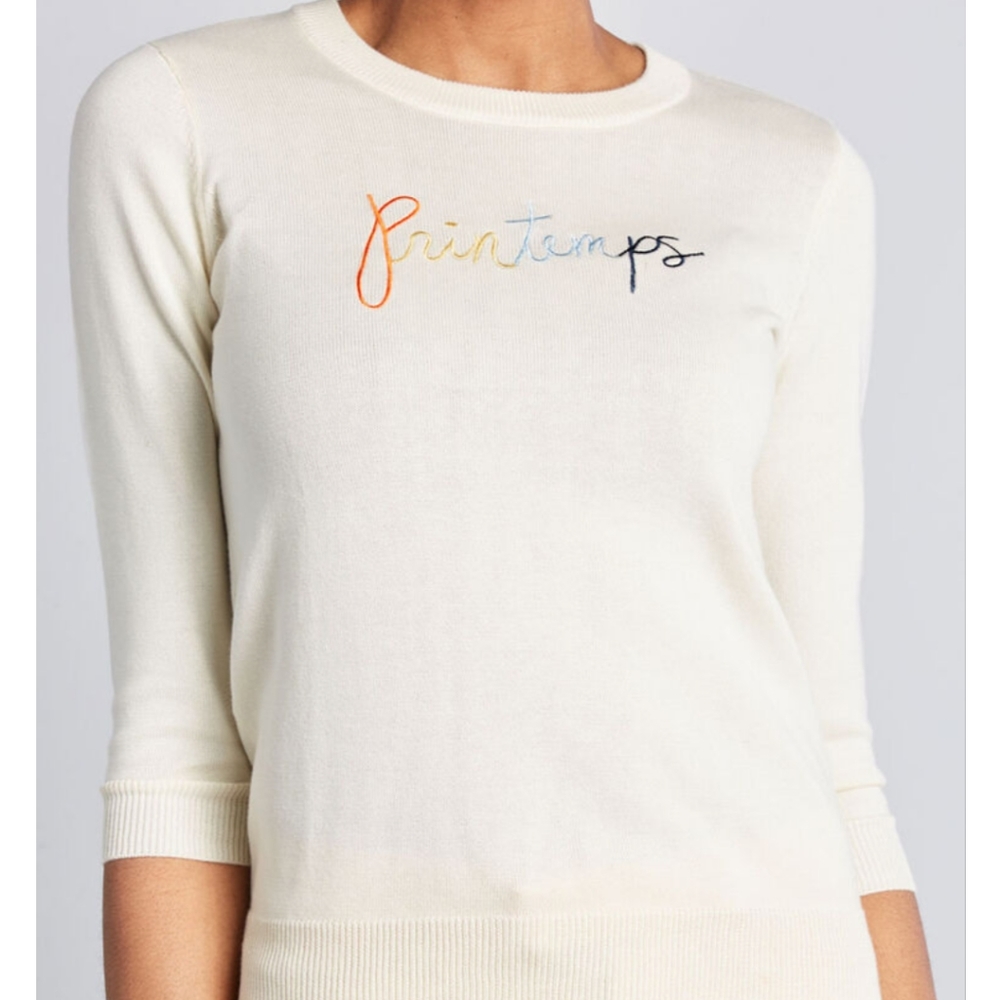 Modcloth Charm School 3/4 Sleeve PulloverSweater